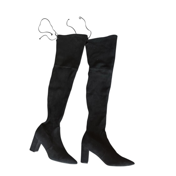 Stuart Weitzman Lesley 75 Tie Lace Over the knee suede boots RETAIL 798 - Picture 6 of 11